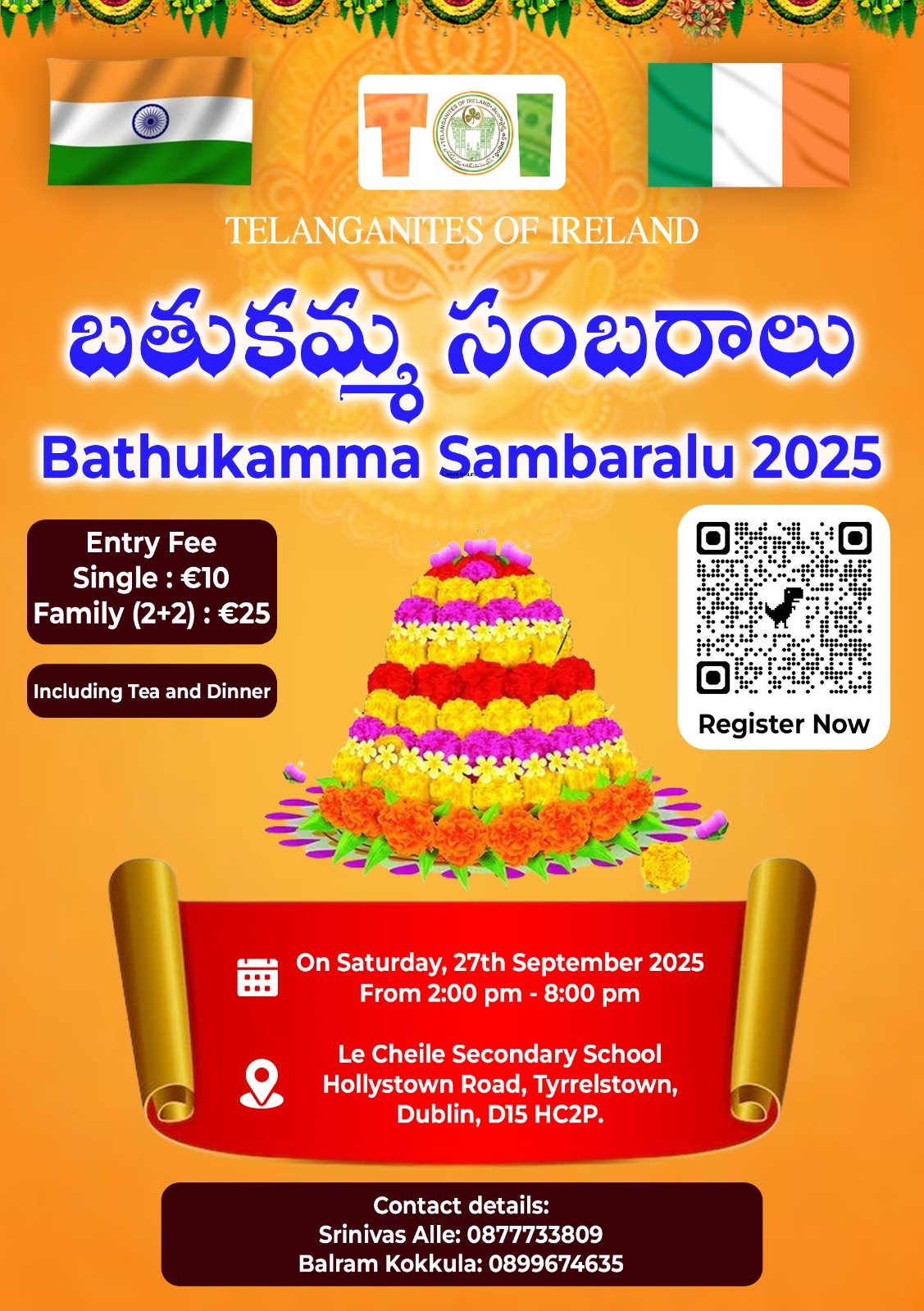 TELANGANITES OF IRELAND-Bathukamma Sambaralu-2025
